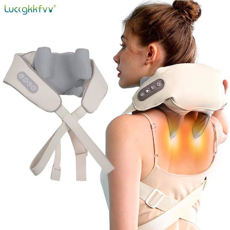 Neck Shoulder Massager Deep Tissue Shiatsu Back Massagers wi