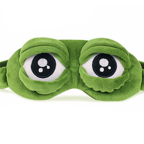 3D Sad Frog Sleep Mask Natural Sleeping Eyeshade Cover Shade