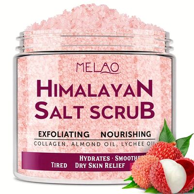 MELAO Himalayan Salt Body Scrub with Collagen and Stem Cells