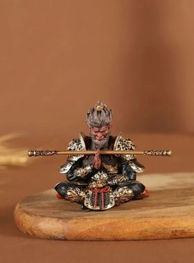 Preto Mito Wukong Figuras, Pequenos ornamentos, Decora??o Cr
