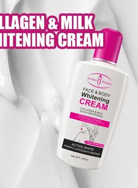 Creme Coreano de Clareamento Facial e Corporal, Leite Colág