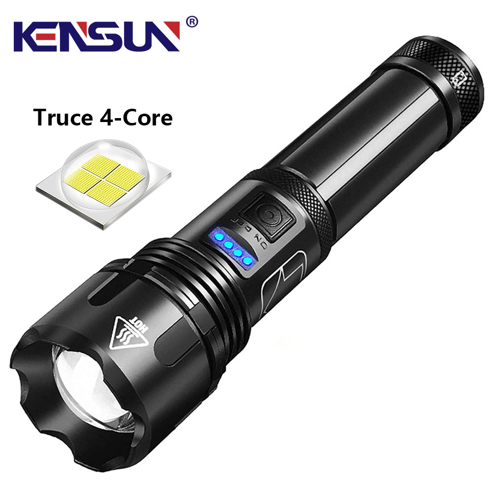 Alta potência 4-Core XHP50 Lanterna Super Bright Led tocha