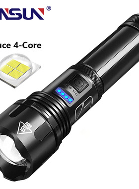 Alta potência 4-Core XHP50 Lanterna Super Bright Led tocha