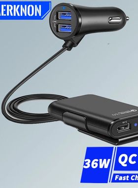 Cargador de coche QC3.0 de 36W, divisor de encendedor de cig