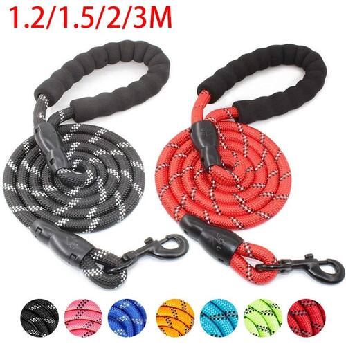 Cuerda de tracción reflectante para mascotas, cadena multic