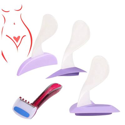 Afeitadora morada para mujer, recortadora de afeitar con for