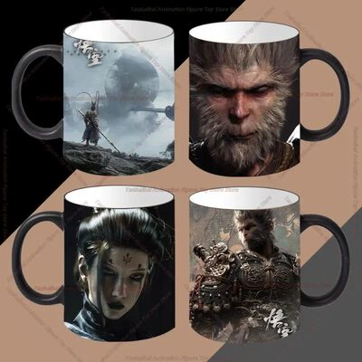 Caneca De Café Ceramica Cor-Mudan?a, Mito Preto Wukong Jogo