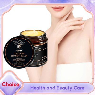 Beef Tallow Honey Moisturizer Grass Fed Whipped Tallow Face