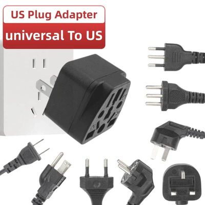 Adaptador de viaje de 2 pines, convertidor de enchufe Univer