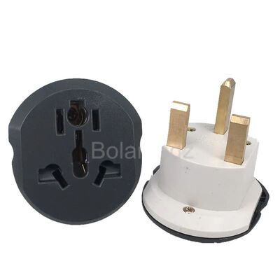 Adaptador de enchufe de Reino Unido 13A 250V HK, convertidor