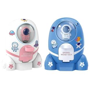 Rocket Astronaut Money Saving Box para crian?as, Piggy Bank,