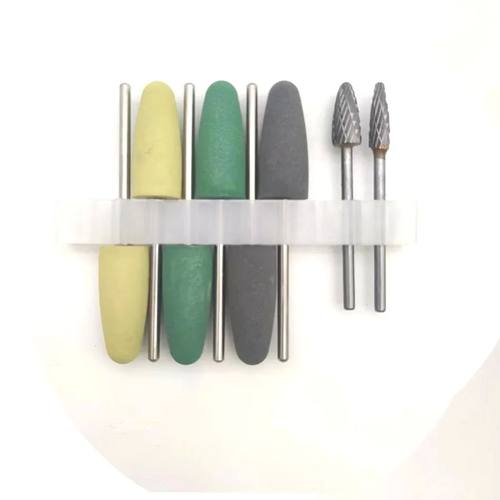 Juego de fresas de pulido acrílico, Base de resina Dental,