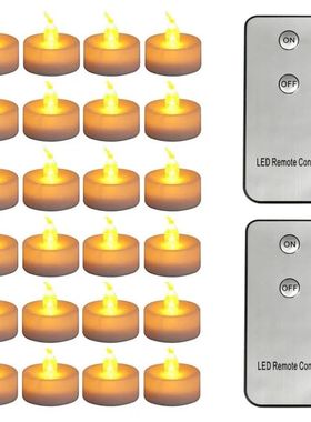 O chá sem chama ilumina velas LED com controle remoto bater