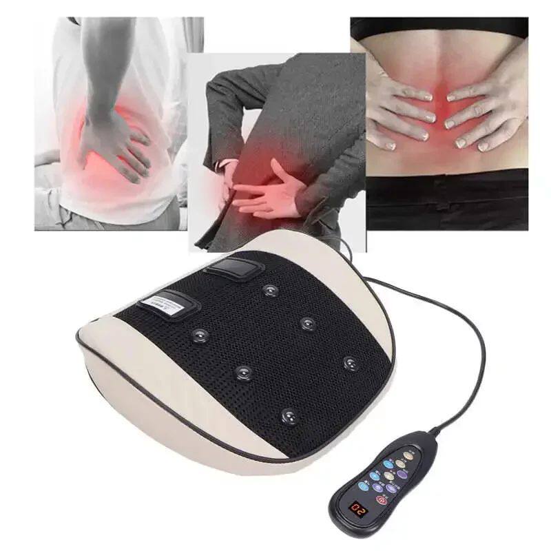 Electric Heating Neck Back Massage Pillow Vibrating Waist Ce