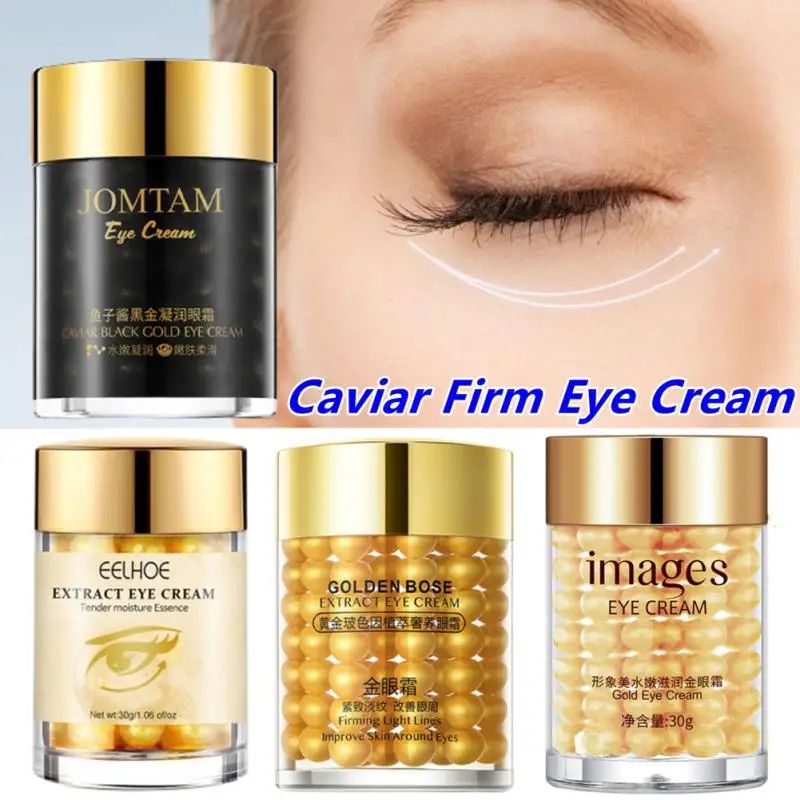 Creme do olho do ouro preto do caviar, hidratando, gel do re