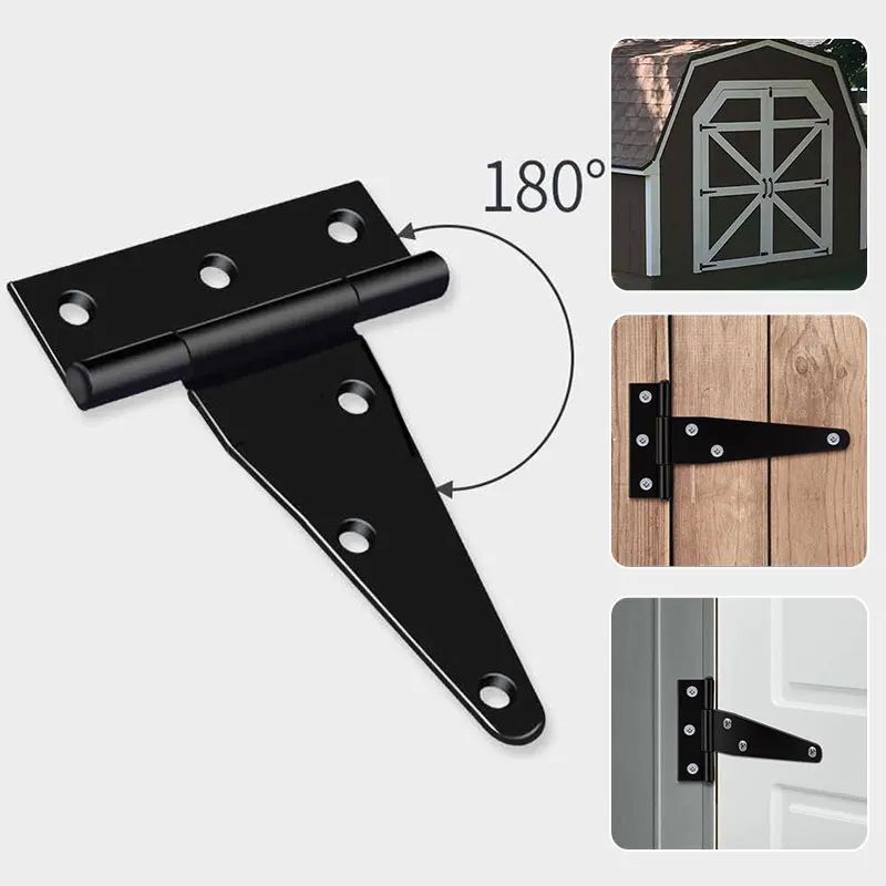 Bisagra triangular en forma de T negra para gabinete, cobert