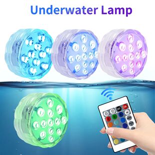 Lámpara subacuática RGB con Control remoto, luz sumergible