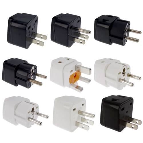 Adaptador de viaje Universal 2 en 1 para Europa, Reino Unido