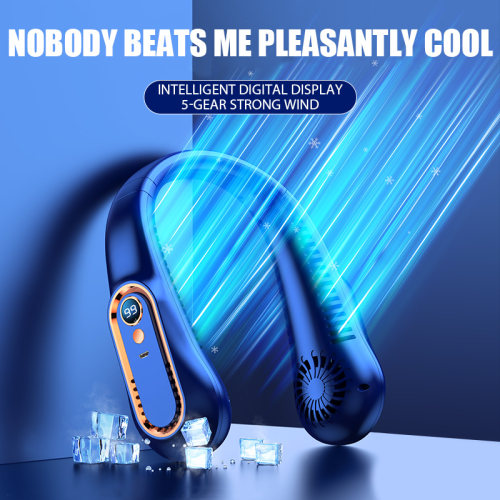 Summer Portable Hanging Neck Fan 3 Speed Fast Cooling USB Re