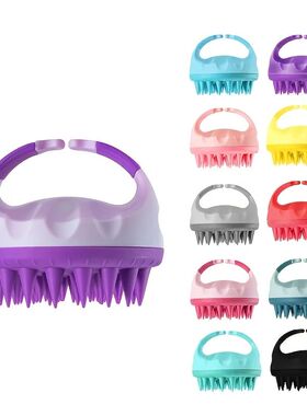 Escova do champ? do silicone para a massagem do escalpe, por