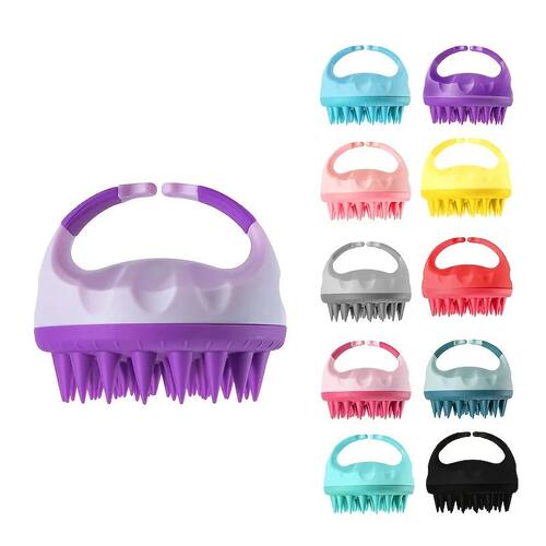 Escova do champ? do silicone para a massagem do escalpe, por