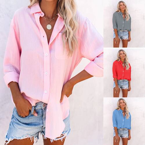 9 cores S-3XL blusa feminina solta topos primavera outono tu