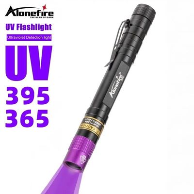 Bolígrafo con luz UV, 395nm/365nm, luz negra, marcador de t