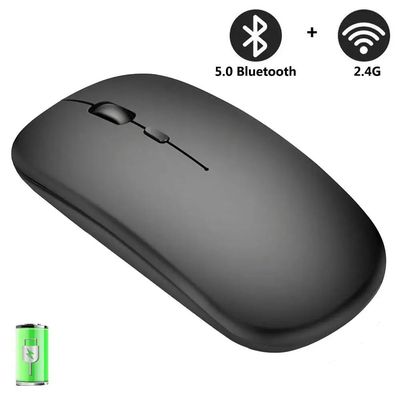Mouse sem fio Bluetooth, USB Optical, Recarregável, Computa