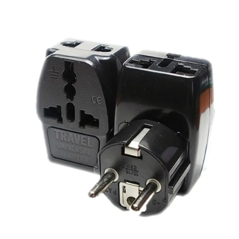 Adaptador de viaje Universal de 1 a 3 para enchufe de EE. UU