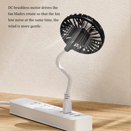 USB Rechargeable Handheld Fan Silent Cooling Power Bank Wire
