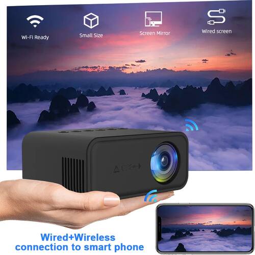 Mini proyector de Video móvil YT500 LED, reproductor multim
