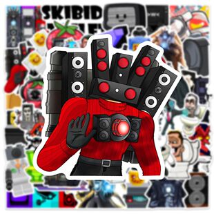 Skibidi-pegatinas impermeables de PVC para juegos de ba?o, c