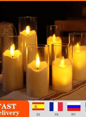 Simula??o de acrílico vela balan?o velas eletr?nicas led fl