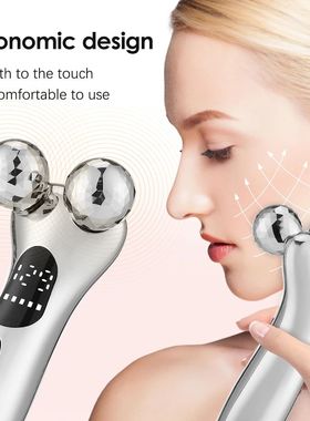 4D Roller Facial Massager EMS Face Lift Device V-Face Slimme
