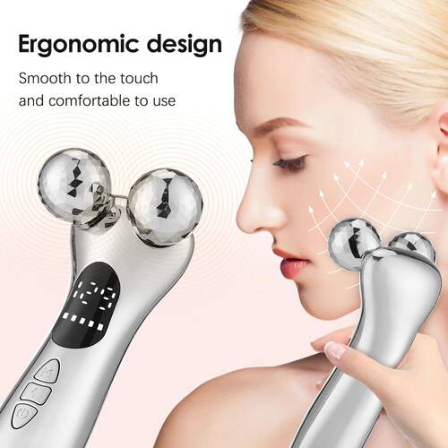 4D Roller Facial Massager EMS Face Lift Device V-Face Slimme
