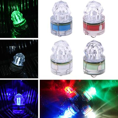 YORZENG-Mini cebo de pesca impermeable, luz LED ABS, Se?uelo