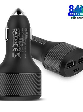 Adaptador de carga rápida para coche, dispositivo USB PD QC