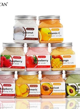 Fruit Sea Salt Body Scrub Skin Smooth Softens Cuticles Moist