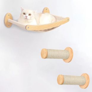 Set Wall Cat Shelf Mounted Climbing Prateleira Hammock
