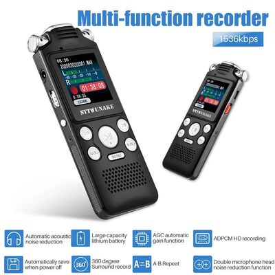 Digital LED Display Audio Recorder, MP3 Player, Auto Redu??o