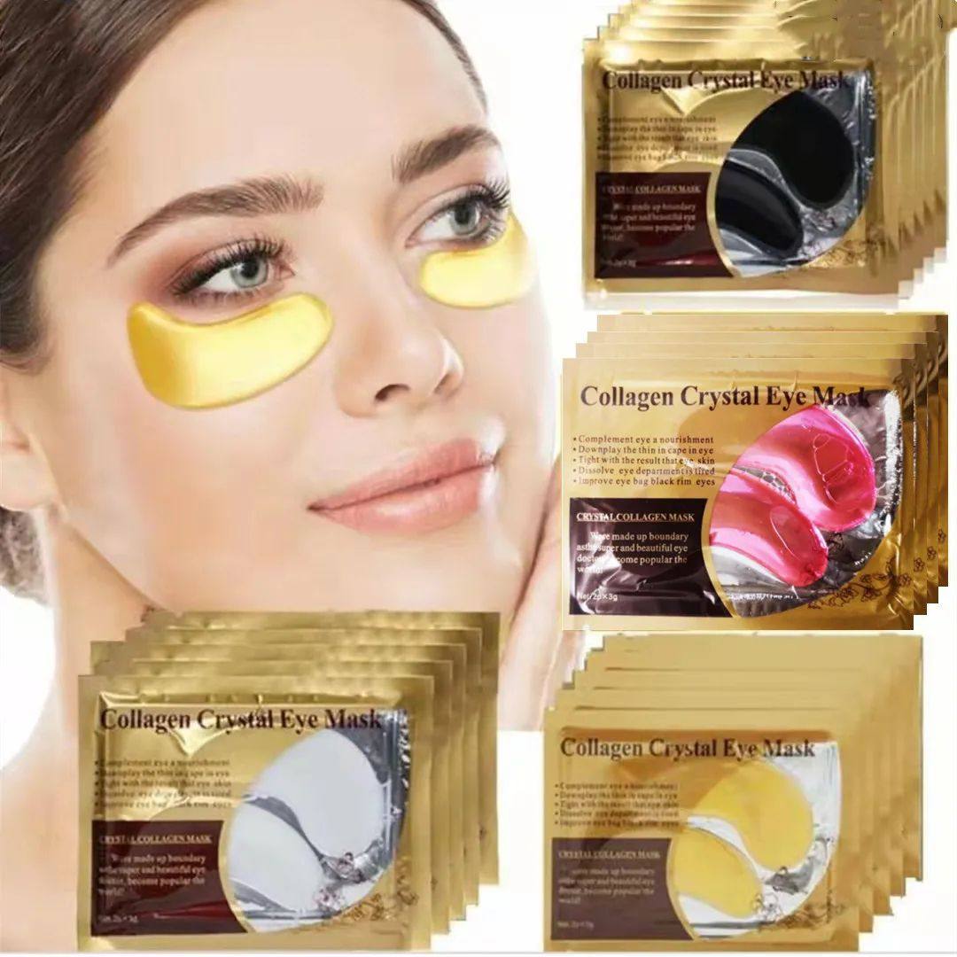 Gold Collagen Crystal Eye Mask, Patches Refirmantes e Hidrat