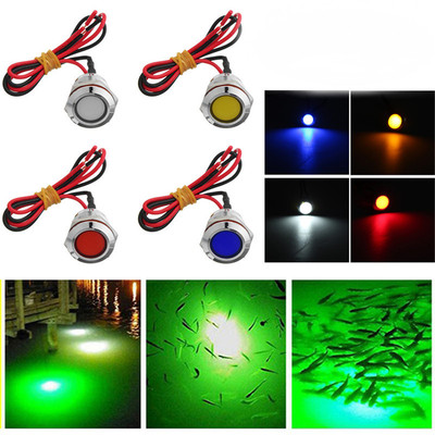 Luz LED subacuática impermeable para barco, 6V, 19mm, IP67,