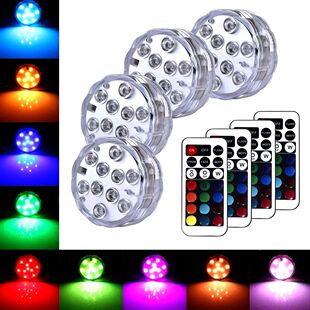 Luz sumergible RGB con Control remoto, lámpara nocturna sub