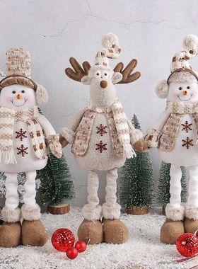 Boneca telescópica de malha do boneco do Natal, Elk Doll, c