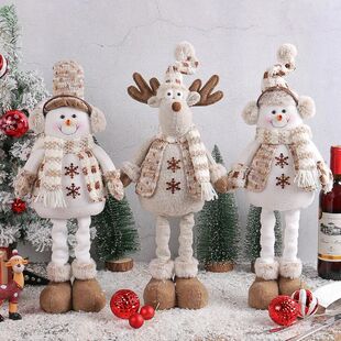 Boneca telescópica de malha do boneco do Natal, Elk Doll, c