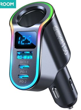 Joyroom-cargador de coche USB de 150W, divisor de encendedor