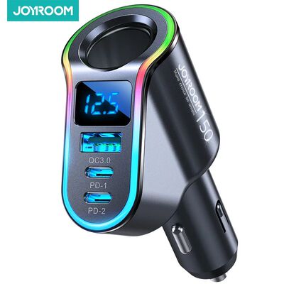 Joyroom-cargador de coche USB de 150W, divisor de encendedor