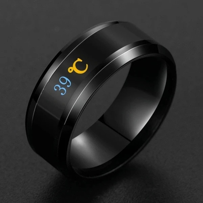 Anillo inteligente de acero inoxidable para hombre y mujer,