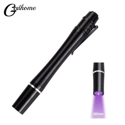 Linterna UV LED de 395nm, linterna ultravioleta, luz negra,