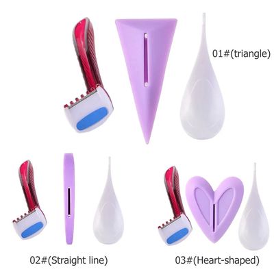 Plantilla de afeitado privada para mujer, afeitadora de vell